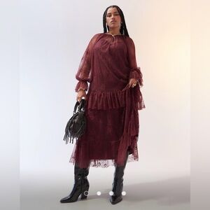 💜 ASOS Dark Purple Lace Maxi Dress 💜